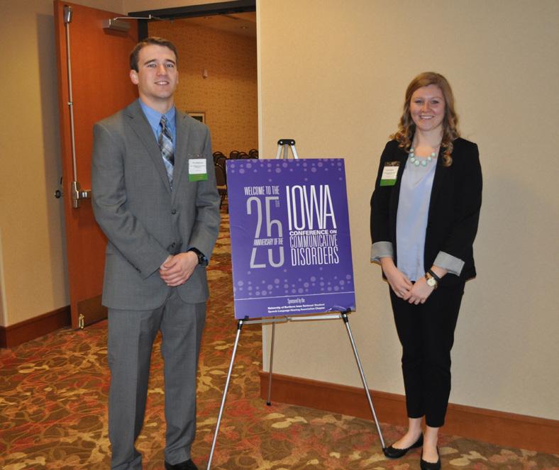 COMMUNICATION SCIENCES AND DISORRDERS ICCD CONFERENCE STUDENT SPOTLIGHT EARTH SCIENCE BOB SPIELBAUER On April 7 and 8, the UNI Communications Science and Disorders Department hosted the 25th annual