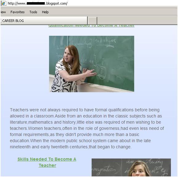 GEMA Online Journal of Language Studies 11 FIGURE 2. An example of a group of students career blog FIGURE 3. The exact wording used in the students career blog from ehow.
