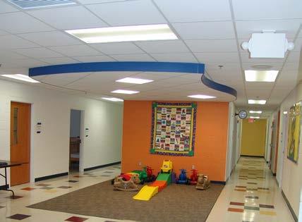 The school has several classrooms for high school students as well as rooms dedicated to infants and young children.
