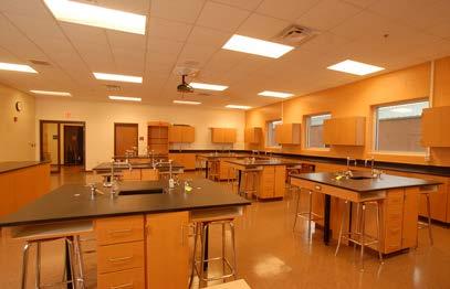 The school contains three classroom wings including four standard classrooms, one science classroom,
