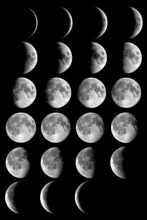 phases of the moon from 1616