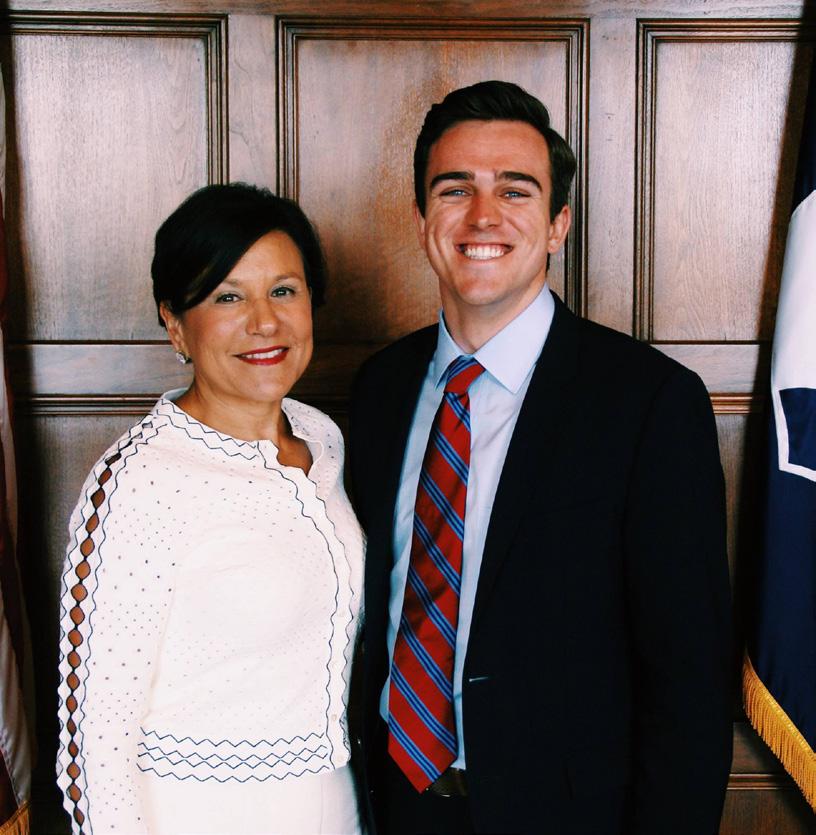 Tyler with Secretary of Commerce Penny Pritzker Tyler noted, In particular, the memos on workforce initiatives I drafted for the Senior Advisor to the Secretary required solid research skills of the