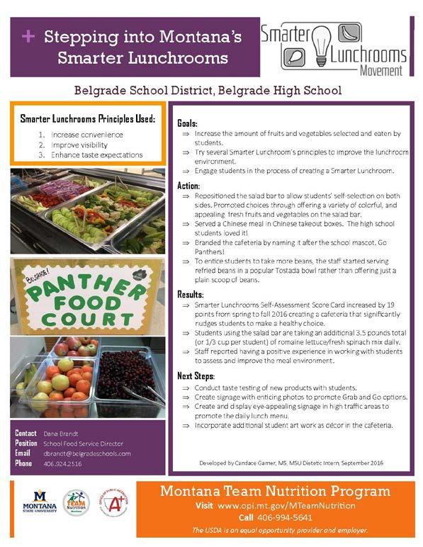 + Facilitated Factors and Challenges for Student Engagement Collaborative foodservice staff and educator Popular and effective way for feedback and input on school menus and meal procedures