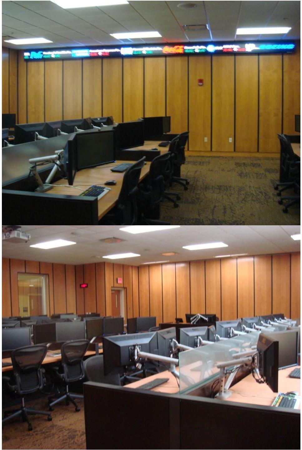 Below are pictures of the Trading Room as completed.