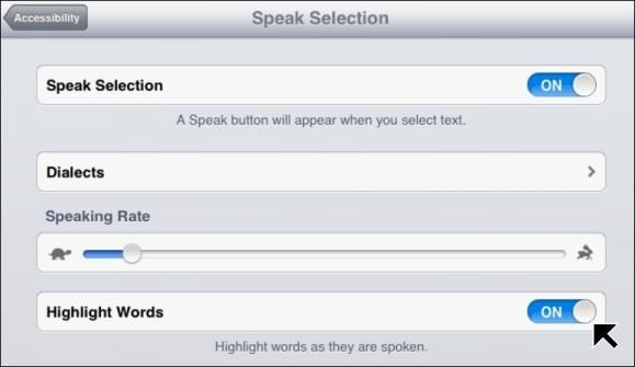 Speak Selection with