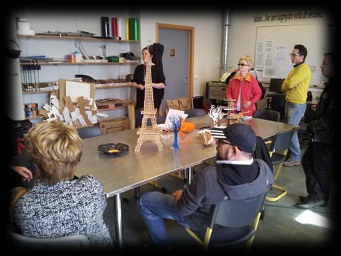 CV, sending job applications etc. The group then went to visit FAB-LAB in Akranes. FabLab is financed by the government and everyone can use the service for free.