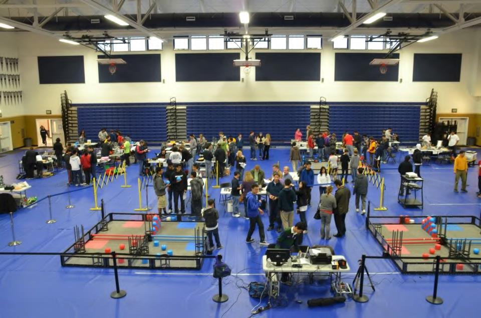 DVHS TOURNAMENT Each year in October, Dougherty Valley hosts the first regional VEX robotics tournament.