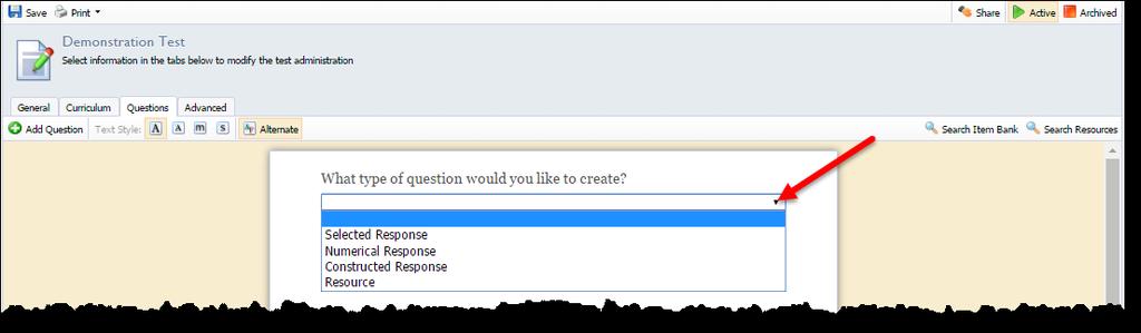 NOTE: All fields will expand as you type or cut and paste Selected Response: multiple choice,