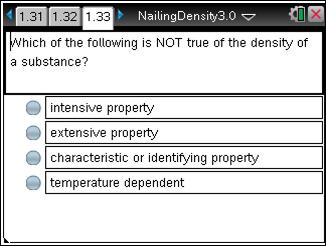 Answer: The density is unchanged.