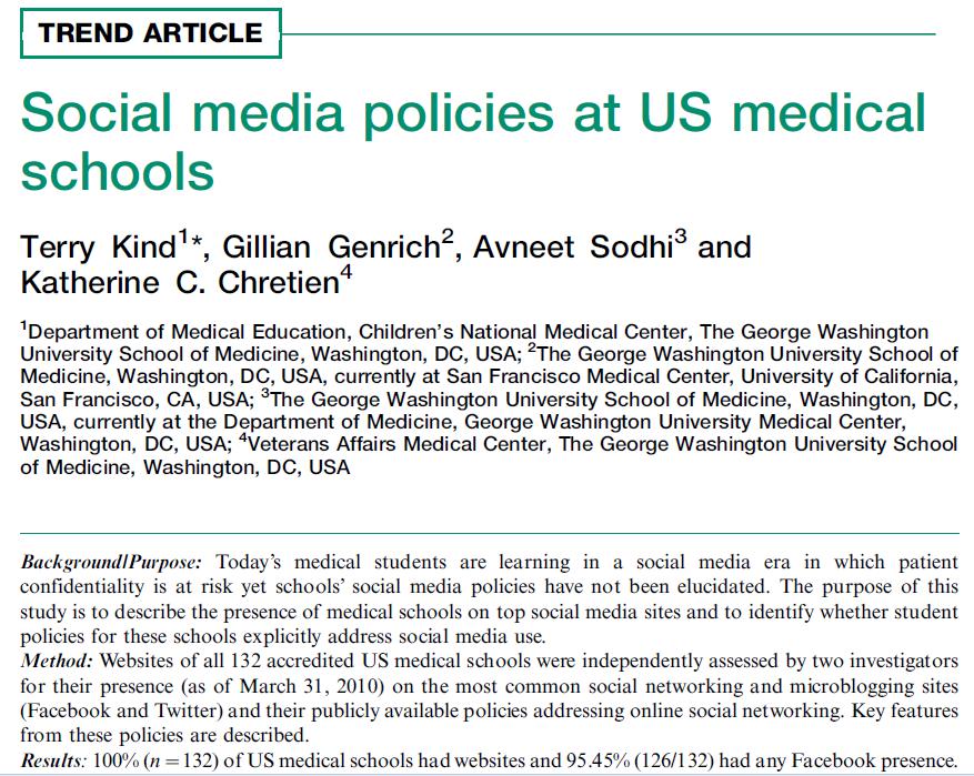 Does your medical school have social media guidelines? http://icahn.mssm.