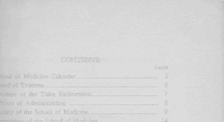 CONTENTS PAGE School of Medicine Calendar._. :.... _._.. 5 Boal-d of Trustees........._..--.