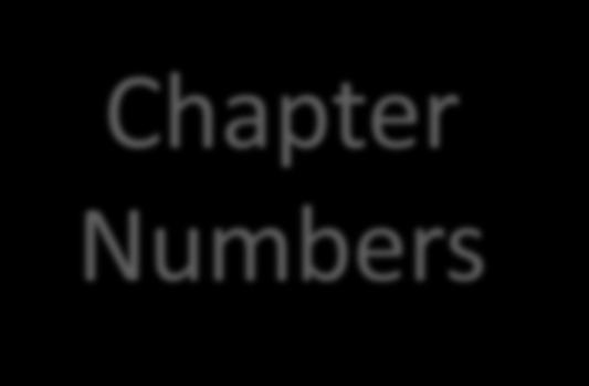 Chapter Numbers