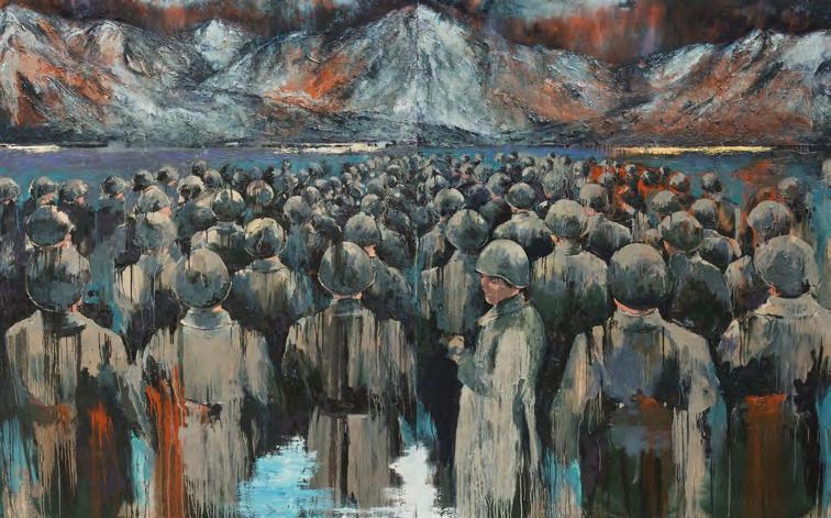 Amir Hossein Zanjani, Marathon, 2013, Oil on canvas, 250 x 400cm