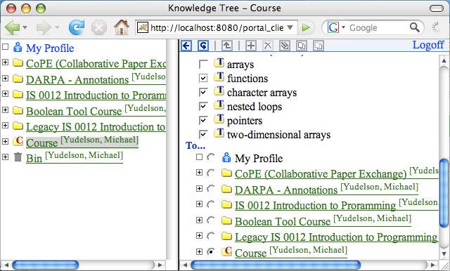 there are topics and subsequent LOs the teacher wants to add, change or remove, s/he can use portal tools to do that.