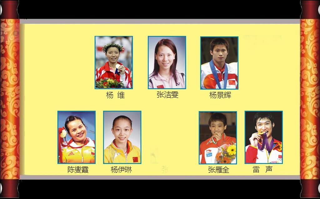I, the General Information of Guangzhou Polytechnic of Sports 7 名奥运冠军 Seven Olympic Champions Olympic champions in 2004 Yang