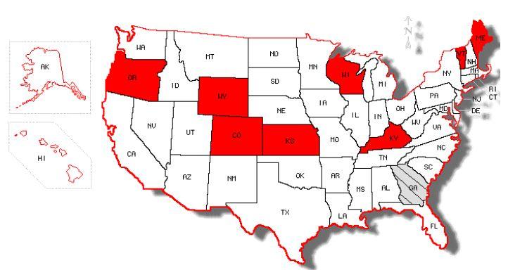 Overview of State Seclusion Laws The states in red have a law which limits the use of seclusion for all students to emergency threats of physical danger.