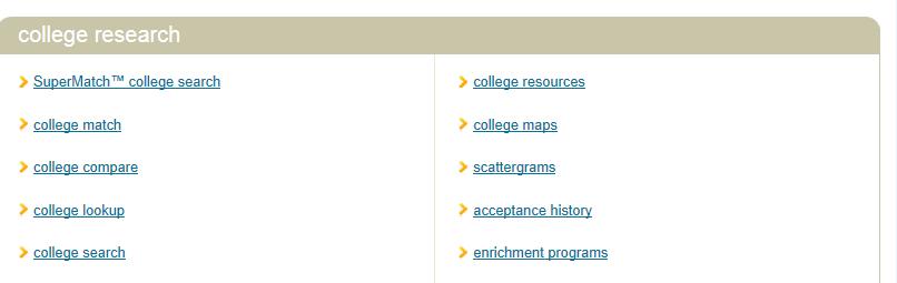 school you are researching, you can select college lookup College lookup lets you find a school in Naviance by name.