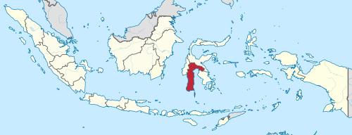 Figure 1: The location of South Sulawesi province in Indonesia. Source: Wikimedia Commons (https://commons.wikimedia.org/wiki/file:south_sulawesi_in_indonesia.svg) is also found in Buginese.