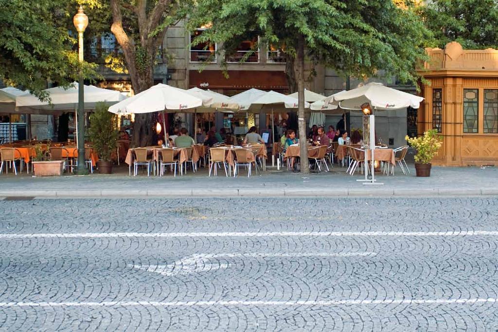 The city ambience and lifestyle is everything you would expect to find in a Southern European city pavement cafés,
