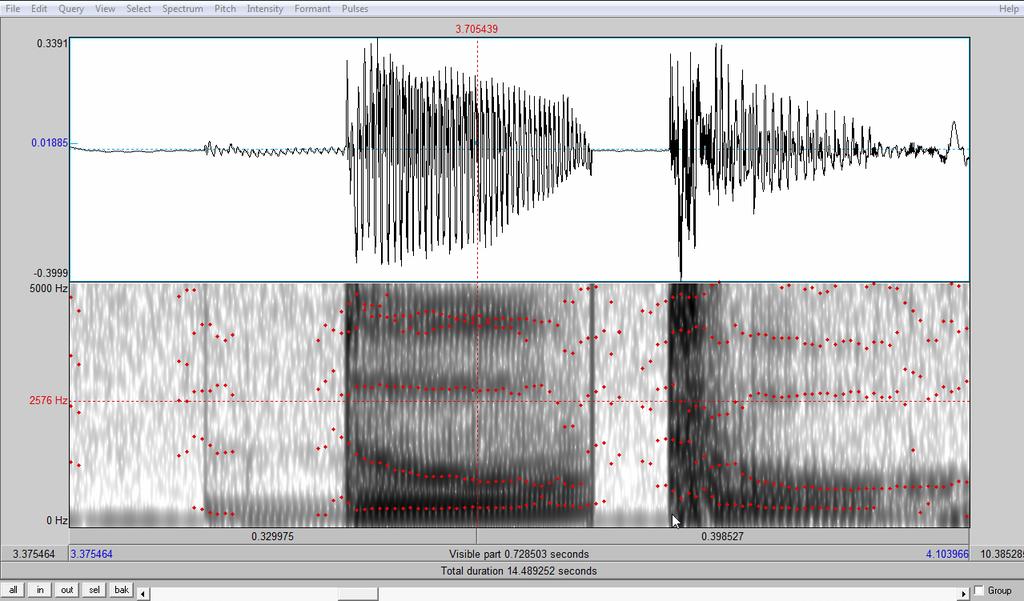 32 Energy in the low frequency region Complete silence/absence of energy Figura 1 - Sound wave and spectrogram of a voiced (left) and a voiceless (right) alveolar stop, retrieved from the dataset.