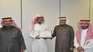 The College has honored its employee Khalid bin Hamad Galagel for excellence in the performance of his work during the past month in the student affairs unit.