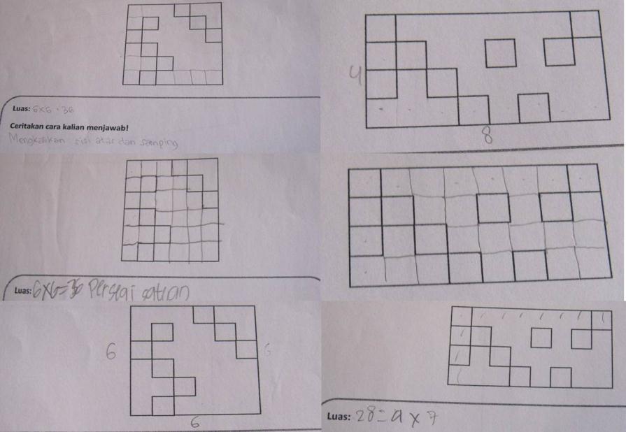 73 area either they completed the drawing or they drew row-by-column structure. Figure 5.