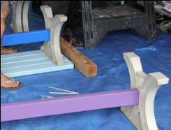 o Depending on your bench design, you can secure the wood planks to the bench frame