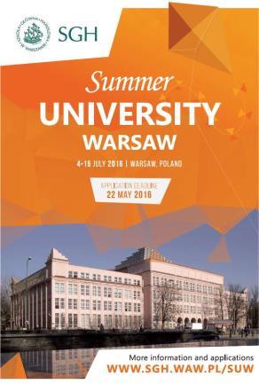 DEDICATED SUMMER SCHOOLS FOR PARTNER SCHOOLS PROGRAMME Lectures will include: Introduction to Poland including cultural issues Introduction to Europe including cultural issues Basics of Polish