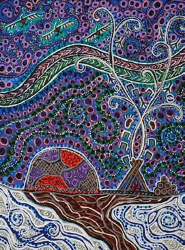 Artist Statement and Biography This visual art representation of the sweat lodge ceremony in the winter demonstrates the beautiful link between this ceremony and the expression of our Aboriginal
