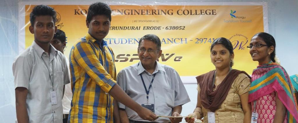 The function plan was proposed by Mr.N.Venkadesh, Treasurer, IEEE. The students were short listed for the finals after the preliminary rounds for various events.