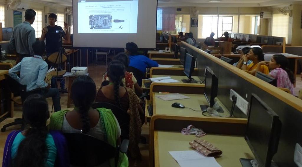 The IEEE student chapter organized an embedded course based on Linux programming and VLSI based on VHDL programming.