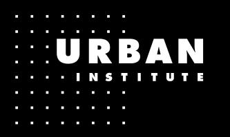 A BOUT THE U RBAN INST ITU TE The nonprofit Urban Institute is dedicated to elevating the debate on social and economic policy.