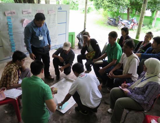 Tools used for M&E for the program: Phase 1: - Self assessment of knowledge and skills on strengthening forest tenure systems and governance - Pre-course assignment, which included undergoing and