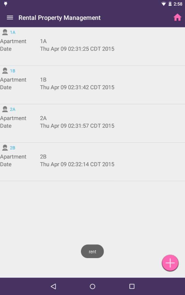5.12 List View On clicking This month rent in the navigation drawer as shown in Figure 5.