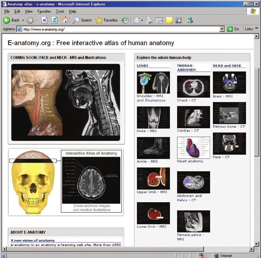HUMAN ANATOMY WEBSITES I prefer teaching and learning anatomy in a functional context, but the typical A&P curriculum still tends to emphasize memorization.