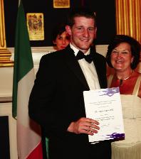 Grace O Malley receiving her Fulbright award