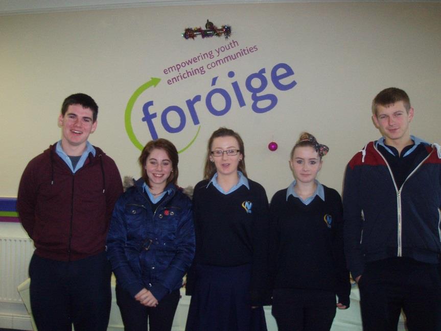 HIGHLIGTHS Delivered two FETAC Level 5 Addiction Studies Modules funded by the Mid West Regional Drugs Task Force Foroige Nenagh Youth Development Project re-launched its Youth Space in December 2013