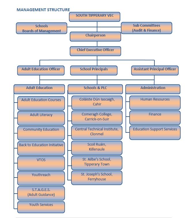 Management Structures Pre-July 2013 The following management structures were in place until the