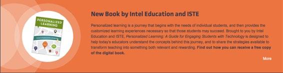 Brand Imagery Advertising New Book by Intel Education and ISTE Personalized learning is a journey that begins with the needs of individual students, and then provides the customized learning
