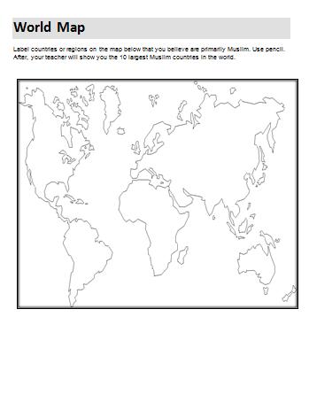 Teacher Directions: Activity 1: Transitions/Critical Thinking-Materials: Handout: World Map (one copy per learner) and World Map Answers (single copy for corrections) Step 1: Setting the Context
