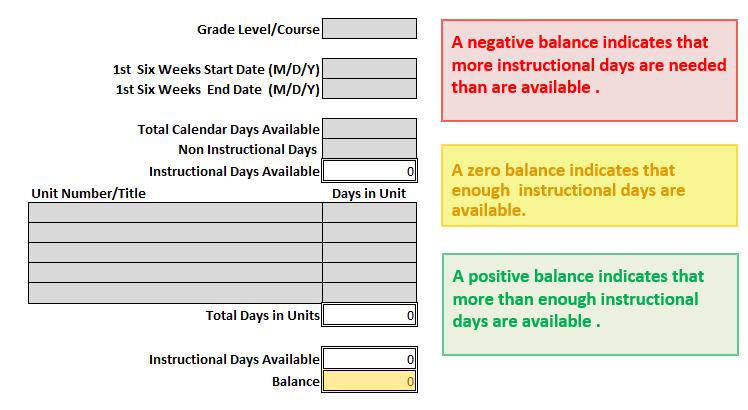 Step 7: Revisit the Year-at-a-Glance tool you have completed in the past to determine the number of days truly available for this six weeks.