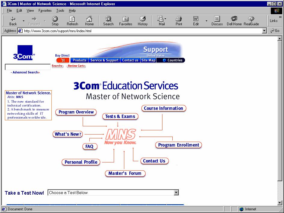 3Com Education Services 3Com manages all courses, administration, and credentialing of programs Outsources online registration, e-commerce, and testing to Learning Service Provider partner Seamless
