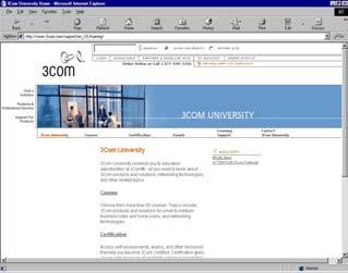 Available through 3Com University Rolled out globally in 2001 Features dynamic