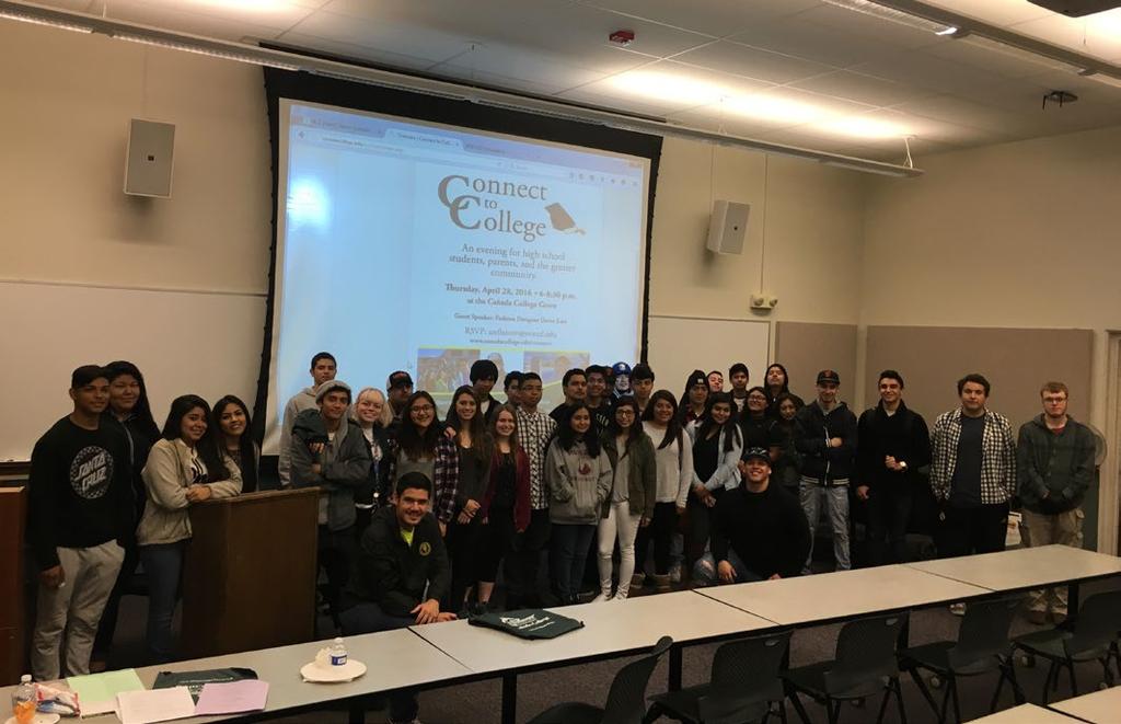 More than 100 students from our feeder market high schools (Woodside, Sequoia, Menlo-Atherton, Redwood and Carlmont) were in attendance along with over 50 students from Pescadero, Half Moon Bay,