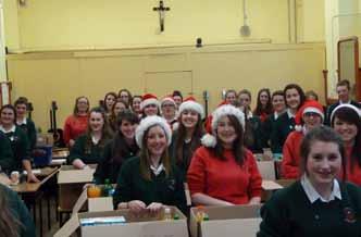 classes co-ordinated and organised the Trócaire Lenten 24 Hour Fast. As usual this was a great success and raised a substantial sum.
