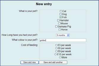 ACTIVITIES: Database (cont.) A good example would be sorting the list on pet type - all cat records would be listed together and you could easily see which is the most popular pet.