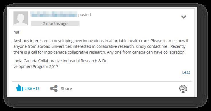 Find Research Collaborators Collaborate on healthcare innovations 13 We can have a conversation on skype, so I will