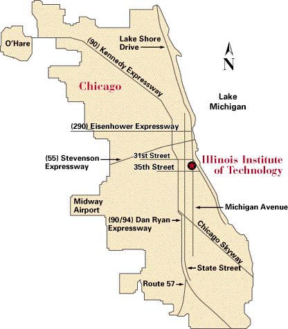 Directions to Illinois Institute of Technology, Mies Campus East of Dan Ryan Expressway (I-90/94) from 31 st to 35 th Streets By Automobile.