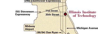 From the South: Dan Ryan Expressway west to 35th Street exit, turn right (east). Proceed to State Street and turn left (north). Proceed to desired parking location.