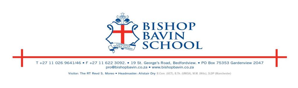 BISHOP BAVIN SCHOOL POLICY ON LEARNER DISCIPLINE AND DISCIPLINARY PROCEDURES 1.